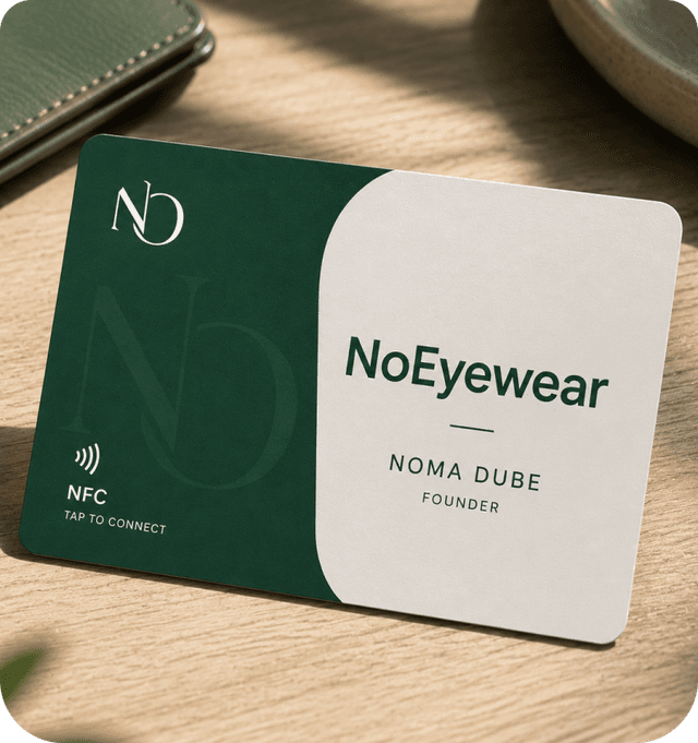 A physical MyKànsi NFC business card for tap-to-share