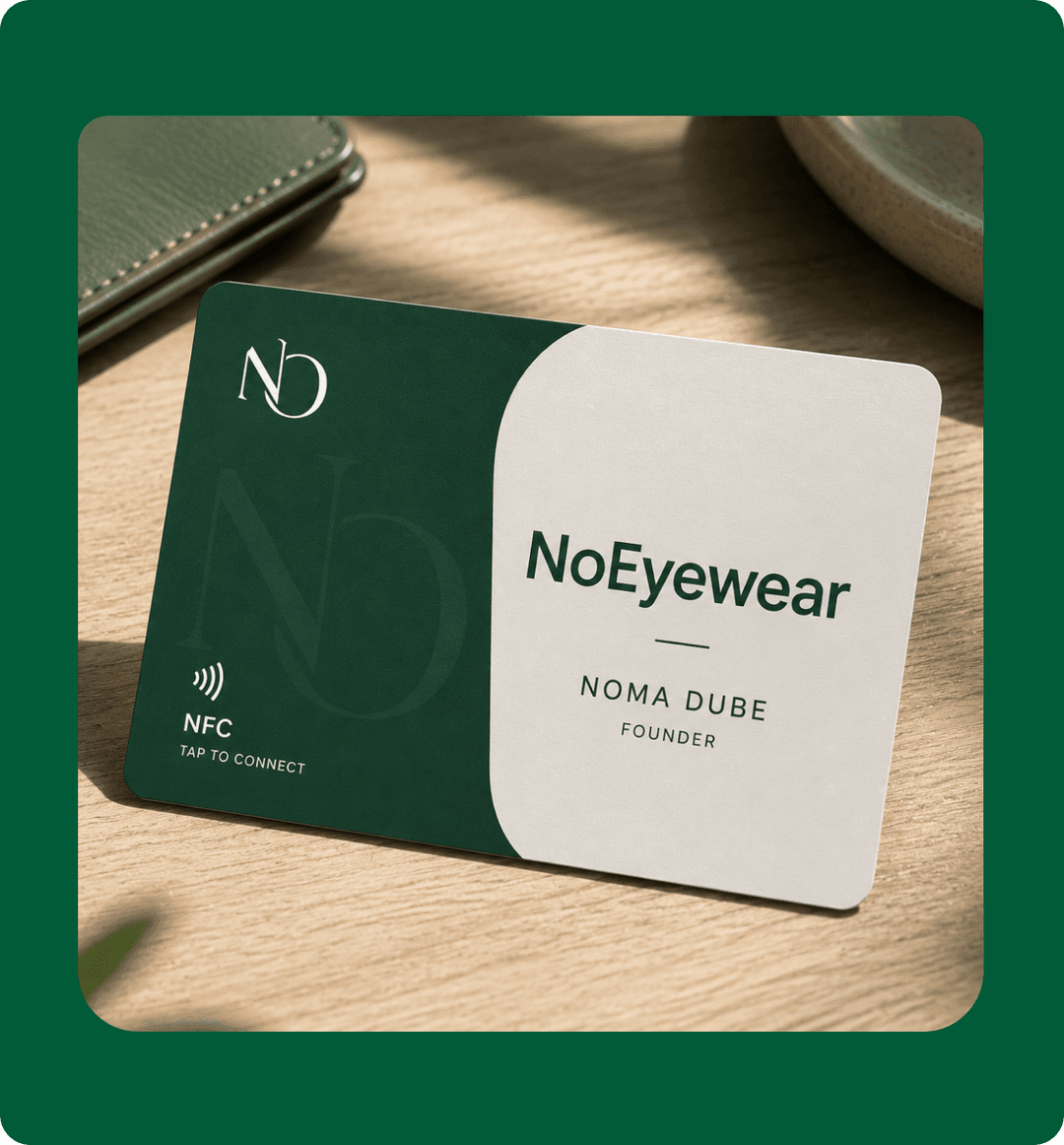 A branded NFC business card for a business's own identity